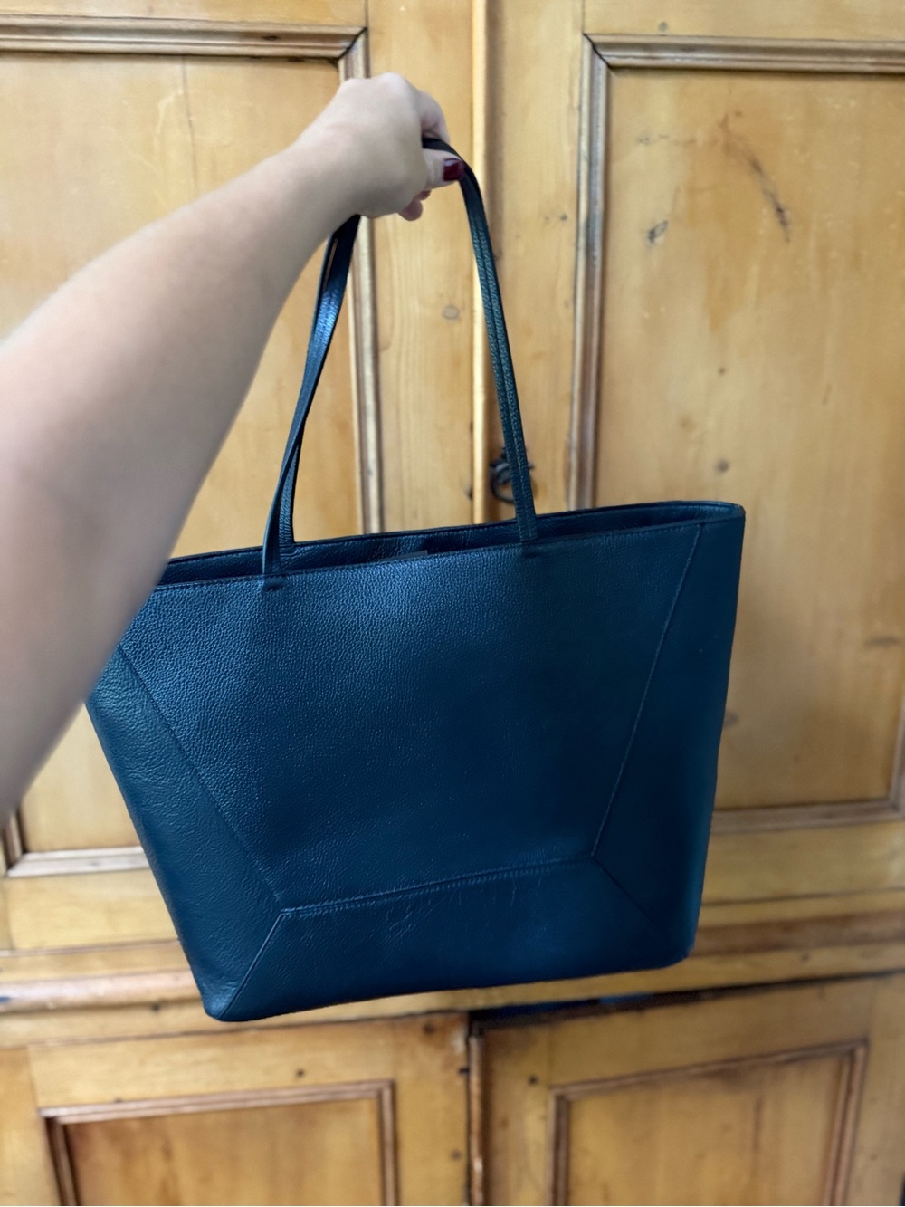 J.Jill classic Modern Leather black Tote Bag large excellent condition - Picture 7 of 7